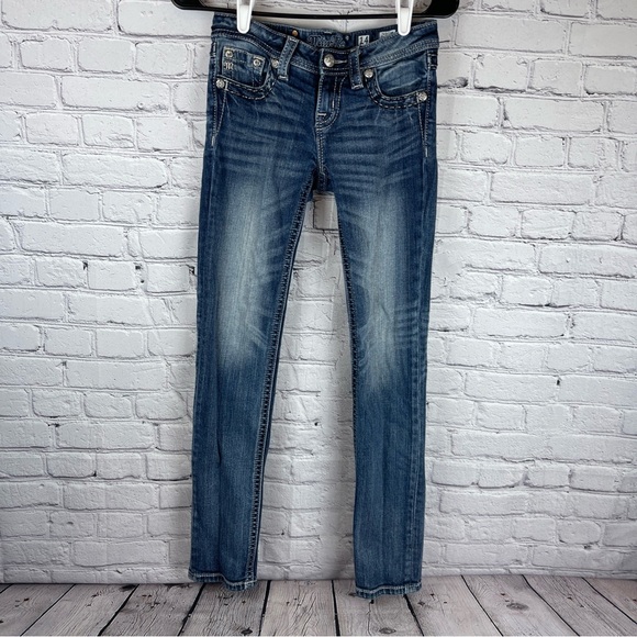 Miss Me Jean Women’s 14 (27x30.5) Low Rise Skinny Embellished Cross - Picture 3 of 12